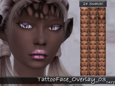 Tattoo Face Overlay 03 By Tatygagg At Tsr Sims 4 Updates