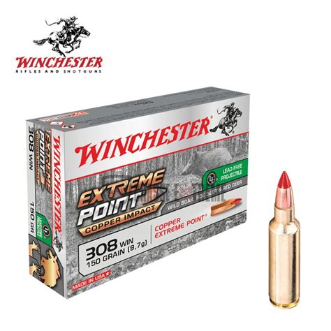 Winchester Munitions Calibre 308 Win 150gr Extreme Point Copper Impact