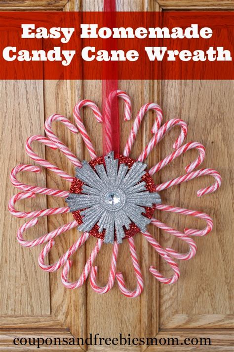 Easy Homemade Candy Cane Wreath Coupons And Freebies Mom