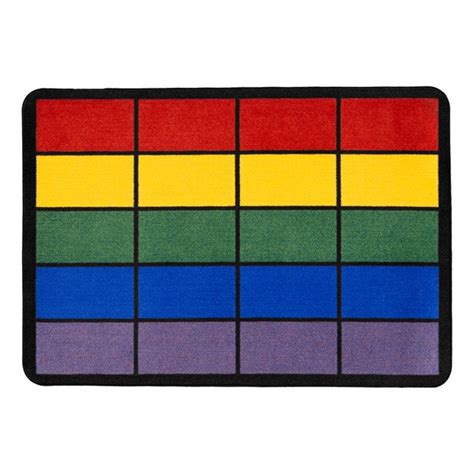 Sprogs Classroom Squares Seating Rug Bright 6 W X 8 4 L At