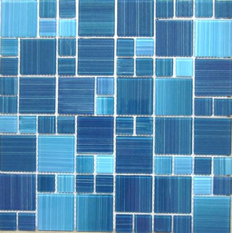 Obklady Dlažby Mozaiky Msm62 Mozaika Skleněná Multimix Modrá