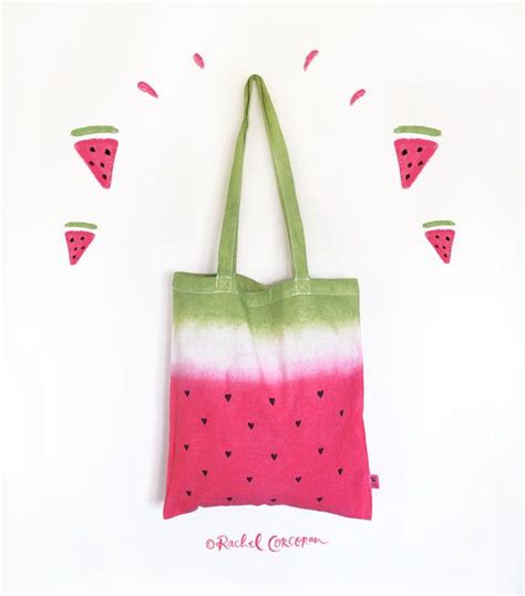Sale Canvas Tote Bag Watermelon Bag Shoulder Bag Etsy Estampas