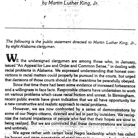 1505 yılında erfurt'taki augustiner manastırına katılan luther inançlı bir hıristiyan ve entelektüel bir teologtur. Martin Luther King Jr Letter From Birmingham Jail Summary ...