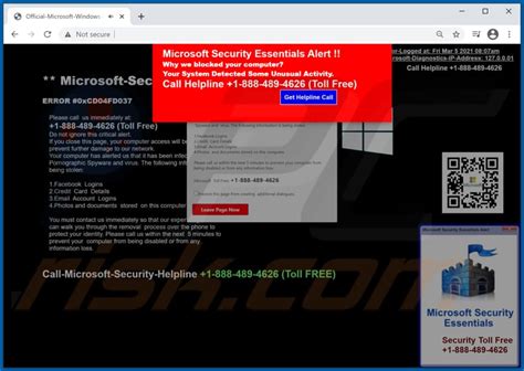 Microsoft Security Essentials Alert Pop Up Scam Removal And Recovery