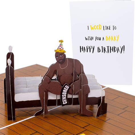 Funny Barry Wood Birthday Cards For Men Pop Up Meme Birthday Card For Him 3d Popup Gag T