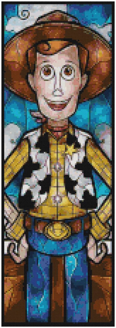 Free disney woody cross stitch patterns. Cross Stitch Pattern DISNEY CHARACTERS Stained Glass Toy ...