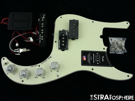 Usa Fender Ultra P Bass Loaded Pickguard Precision Active Noiseless Mint Ebay