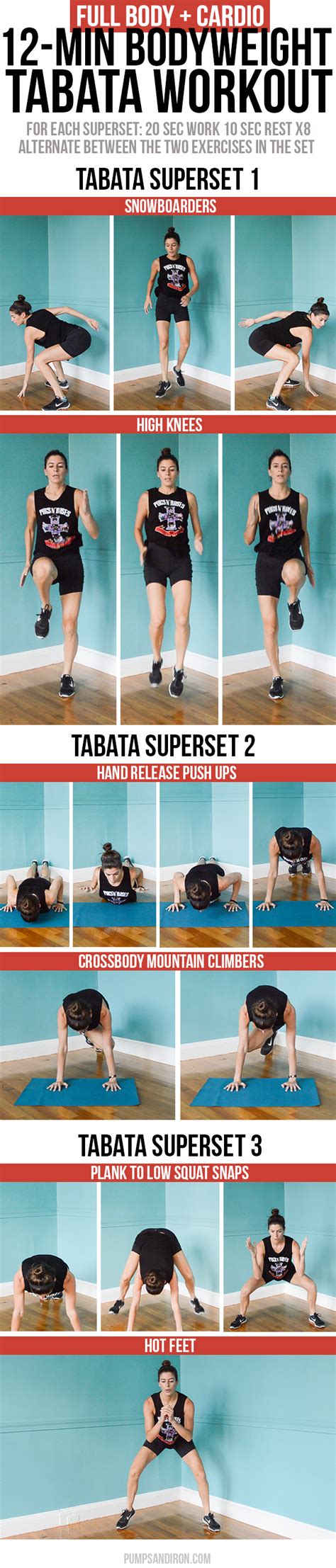 12 Minute Bodyweight Tabata Workout Series Full Body