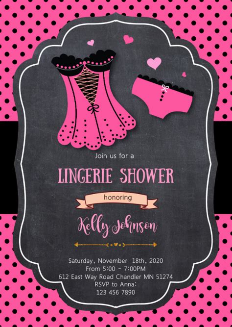 Lingerie Shower Party Invitation Template Postermywall