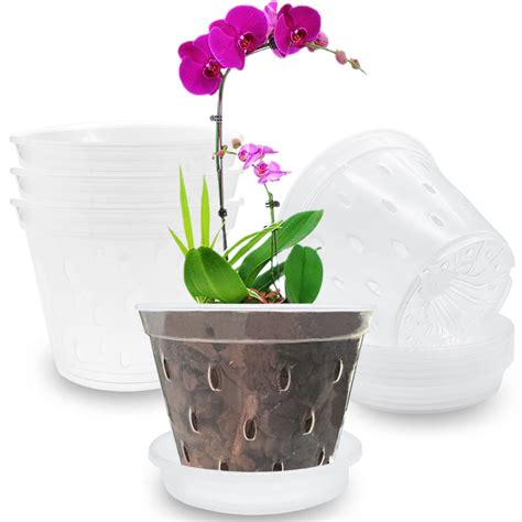 Buy Haawooky Orchid Pots Inch Plastic Orchid Pots With Holes And