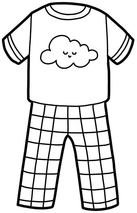 Free Printable Pajama Coloring Pages Printable Templates