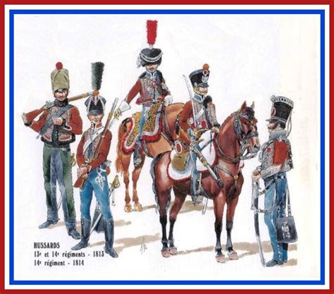 French Hussars of the 13th and 14th regiments 1813 and the 14th regiments 1814 | Empire