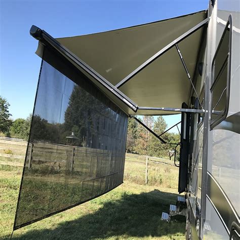 China Rv Awning Fabric For Side Sunscreen Privacy Screen Sunshade End Wall For Roll Out