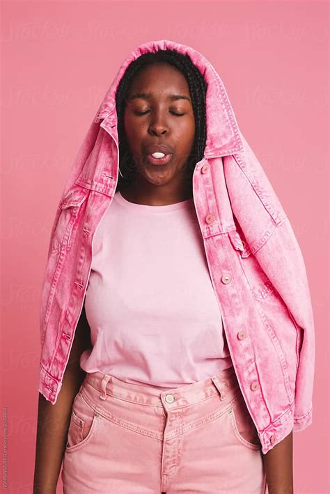 Teenager Portraits In Pink Del Colaborador De Stocksy Bonninstudio