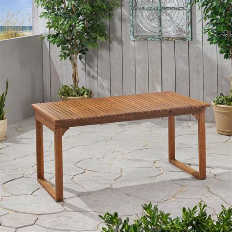 Outdoor Expandable Acacia Wood Dining Table Nh876903 Noble House