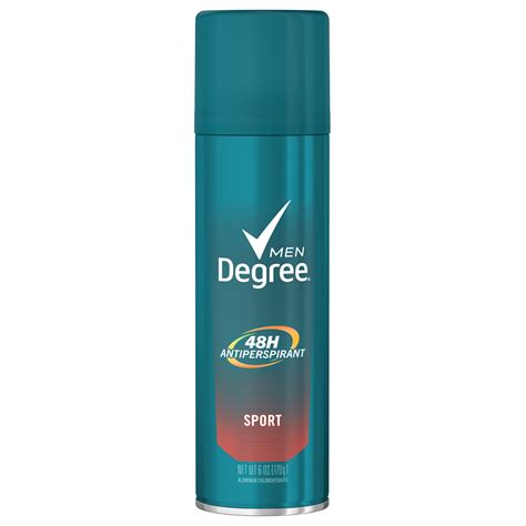 Subtly scented with the vivacious, energizing fragrance of allure homme sport, this invigorating deodorant spray provides instant freshness. Degree Men Sport Antiperspirant - Shop Deodorant ...