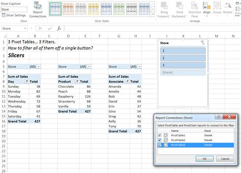 Pivot tables are one of the most powerful and useful features in excel. Filter Multiple Pivot Tables with One Slicer