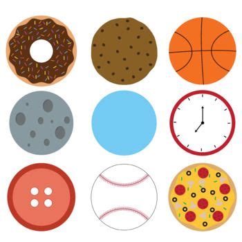 Circle objects 2D Clip art (shapes) | Shapes preschool, Shapes for kids