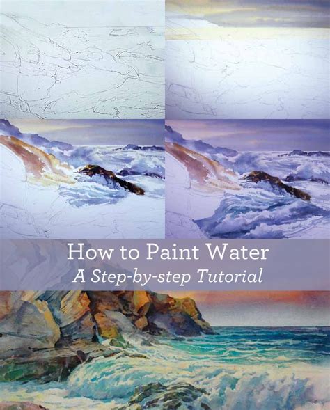 How To Paint Water Water Painting Techniques Water Painting Wave