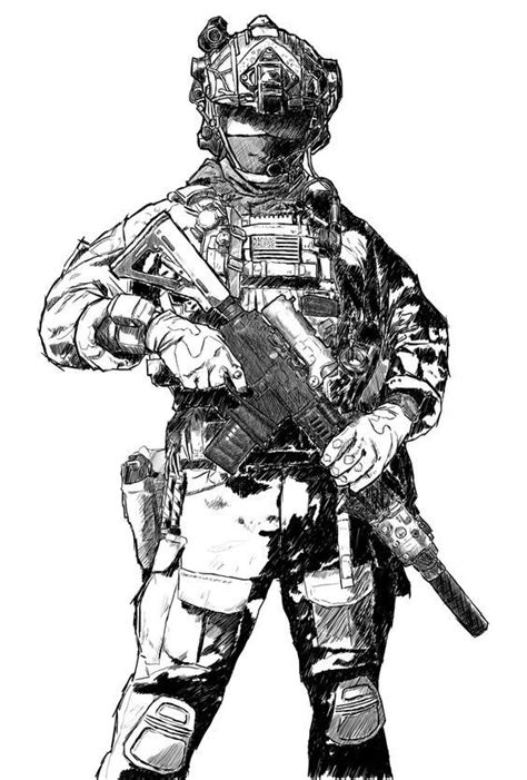 41 Soldier Pencil Drawing Ideas Art Military Drawings Combat Art