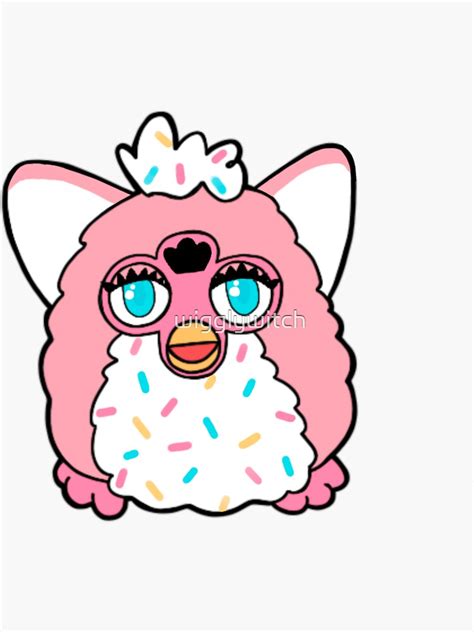 Furby Pink Sprinkle Furby Sticker For Sale By Wigglywitch Redbubble