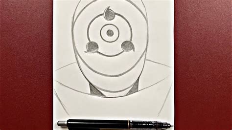 Anime Drawing How To Draw Obito Uchiha Wearing A Mask Step By Step