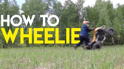 How To Wheelie A Sport Quad Atv Wheelie Tutorial Youtube