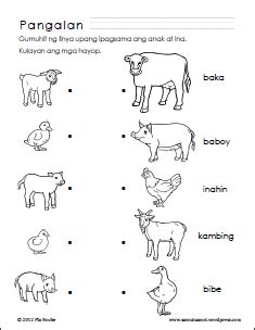 Preschool worksheets with Filipino instructions (Part 1 ...