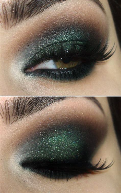 The colors swirl together until they each become distinct in certain lighting. Green wedding makeup - nars night porter eyeshadow | Black ...