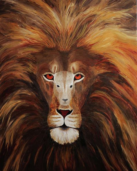 Lion Of Judah Lamb Of God Painting By Julie A Johnston Fine Art America