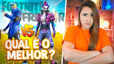 Mas tendo em conta que só poderia escolher um, qual deles seria? FREE FIRE OU FORTNITE: QUAL O MELHOR? - YouTube