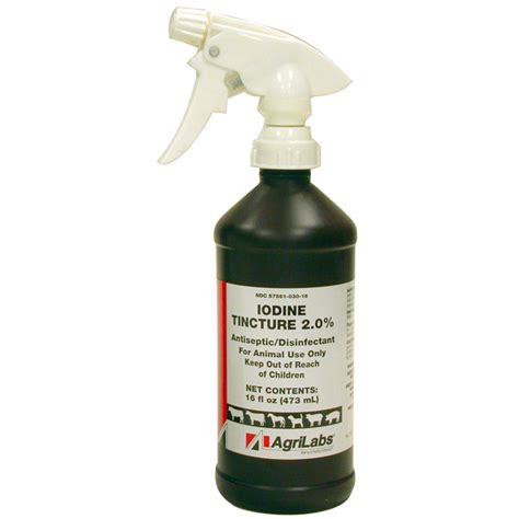 Counting the number of drops is the easiest way to keep track of how much you're using. Iodine Tincture 2% - PBS Animal Health