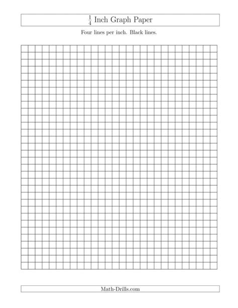 1 4 Inch Graph Paper With Black Lines A Printable Graph Paper
