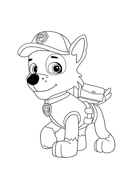 Paw Patrol Coloring Pages Rocky