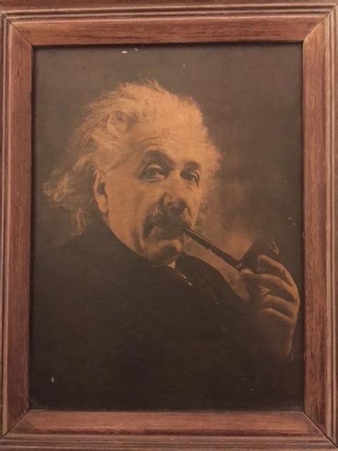 Einstein Smoking A Pipe 1940s Looking For Year And Origin Of Photo