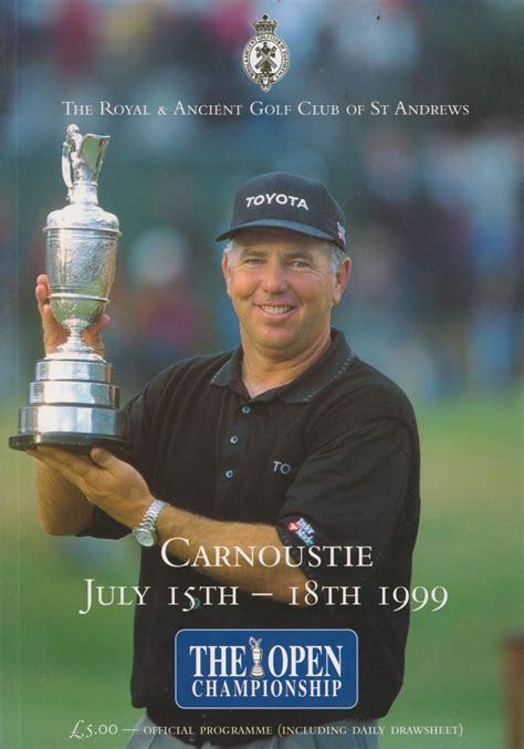 Open Golf Championship 1999 Carnoustie Official Programme Major Golf Championships