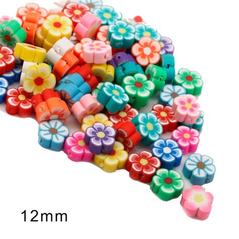 fimo polymer clay plum blossom flower beads 6mm 10mm 12mm etsy