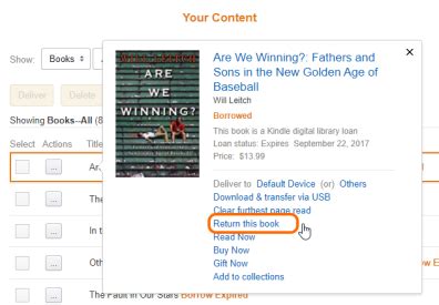 Use back to go back one step to where you just were. How To Return A Kindle Book Borrowed From Your Library