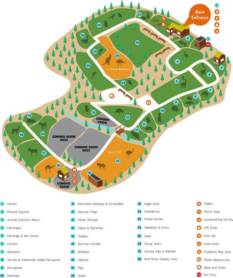 Map Of Bridlington Animal Park Yorkshires Favourite Attraction