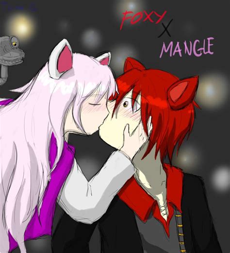 Image Result For Fnaf Foxy X Mangle Cute Kiss Fnaf Foxy Cute Kiss Foxy