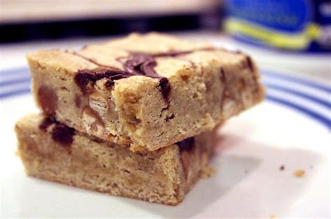 Nutella Swirl Peanut Butter Chip Blondies Fresh From The