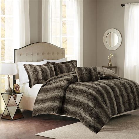Madison Park Zuri Faux Fur Comforter Set Fullqueen Beyond Stores