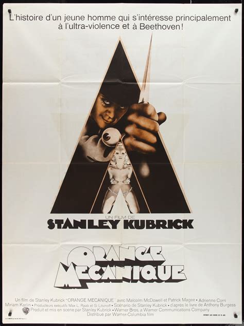 A Clockwork Orange Movie Poster 1970s Ri French 1 Panel 47x63