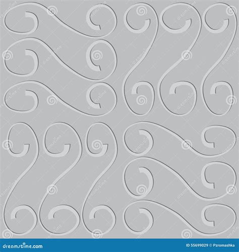 Embossed Pattern On Seamless Gray Vector Background Stock Vector