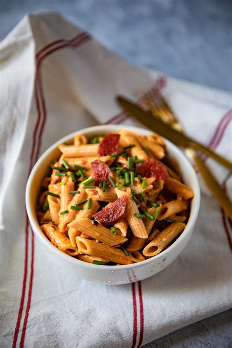 Pâtes à la crème de chorizo