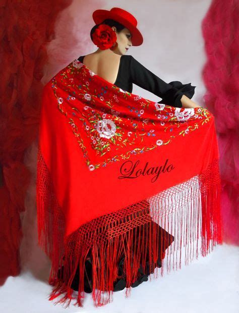 MantÓn Rojo 1 V Spanish Hat Spanish Dress Spanish Style Flamenco