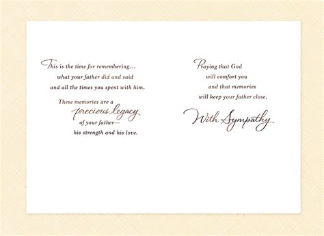 Quiet Nature Religious Sympathy Card For Loss Of Father Greeting