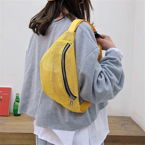 Net Fanny Packs For Women 2019 Summer Female Small Chest Bags Ladies