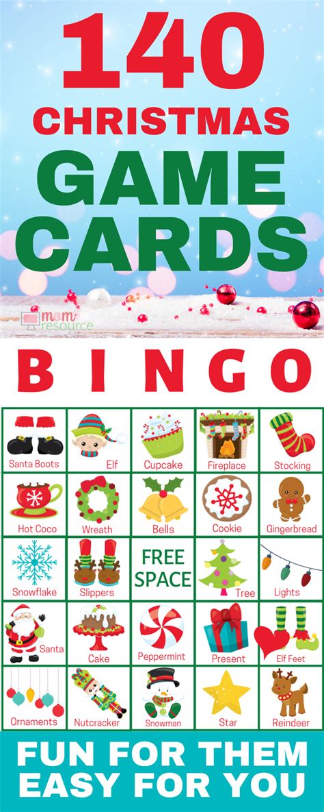 300 Christmas Printable Bingo Cards For Large Groups School Christmas