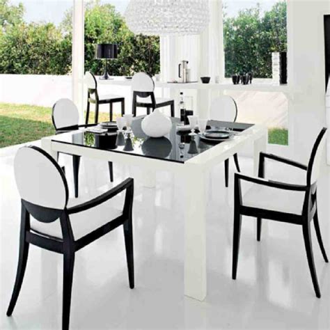 Black And White Dining Chairs Home Furniture Design